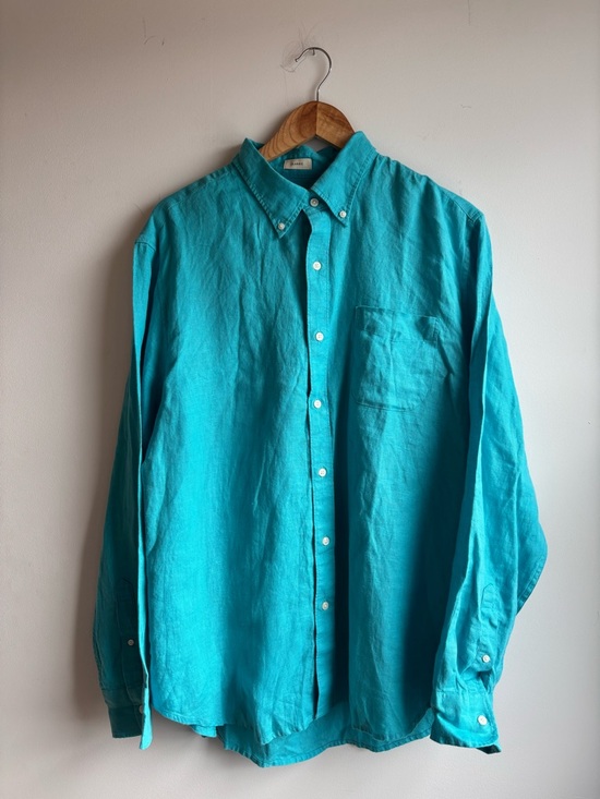 J. Crew Tops - J. Crew Linen Bright Blue Button-Down Shirt